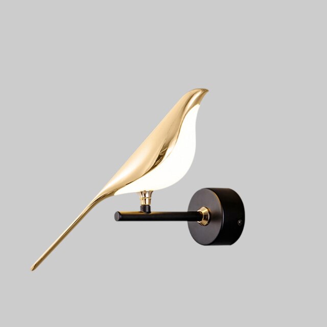 FeatherLight | Kunstnerisk Fugle Væglampe
