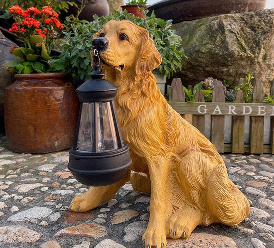 SolarBuddy | Bedårende Hundestatue Havelampe