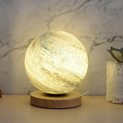 StellarGlow | Marmor Mønster Planeet Lamp