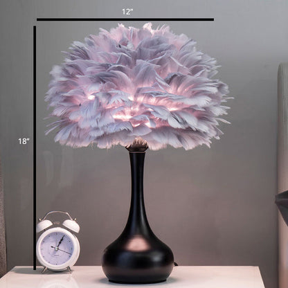 FeatherLuxe | Blød Glød Bordlampe