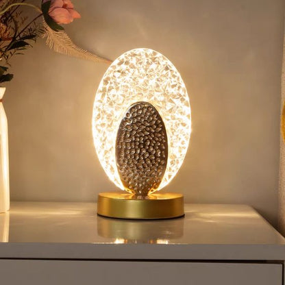 CrystalAura™ | Moderne & Luxe Påfugl Bordlampe