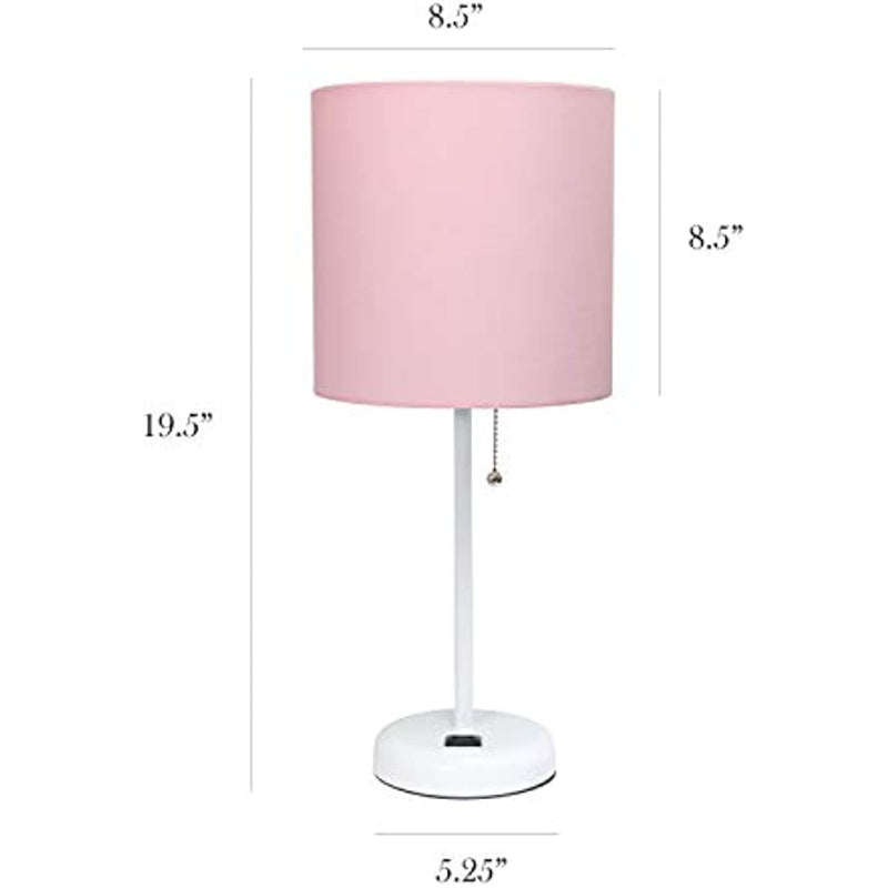 PastelGlo | Slank Lampe med Stoffet Lampeskærm