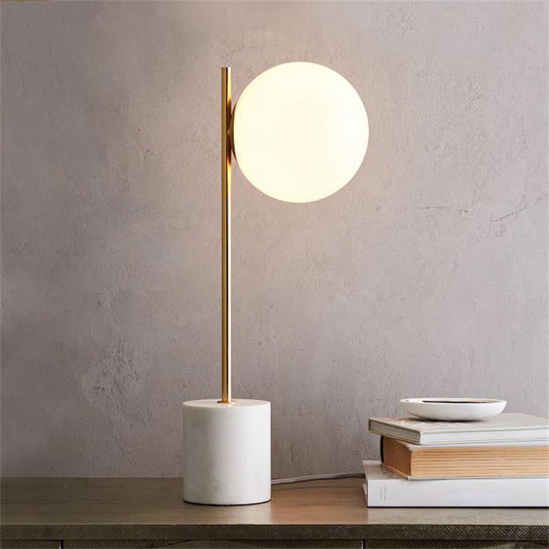 SphereBright | Minimalistisk Marmorbordlampe