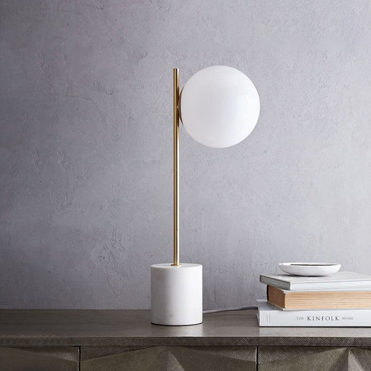 SphereBright | Minimalistisk Marmorbordlampe