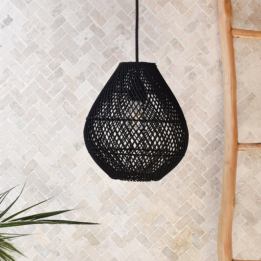 RattanCraft | Håndlavet Boheme Rattan Loftlampe