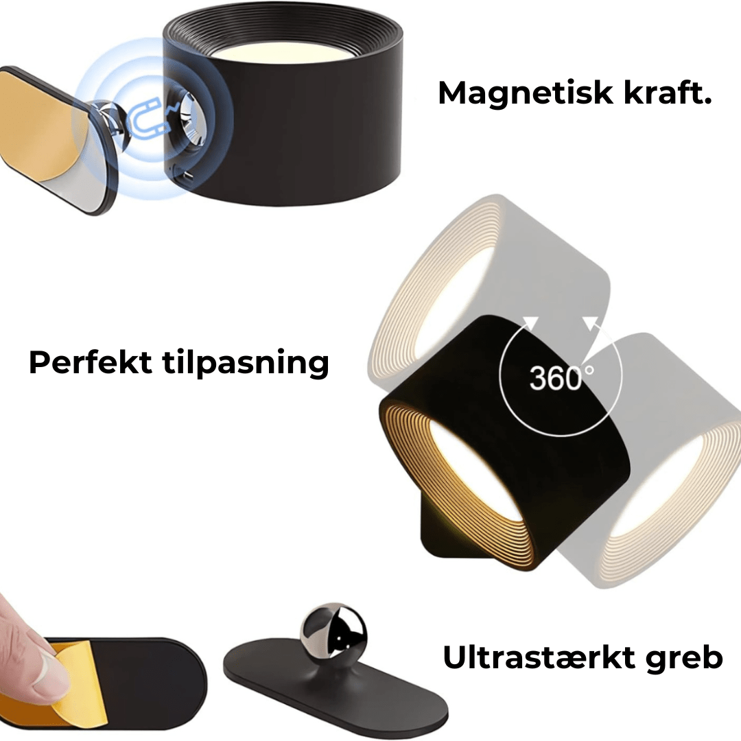 Flexilight | Trådløs genopladelig 360° væglampe