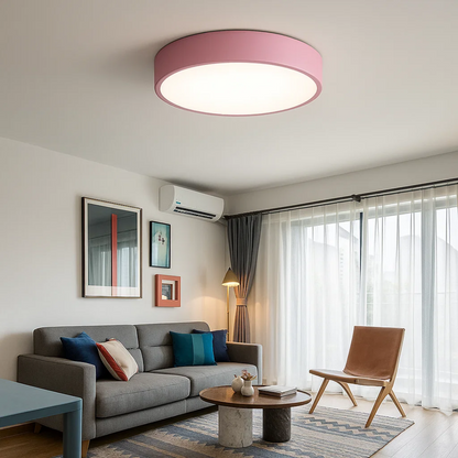 PastelRing | Rund Ultra-Flad LED Loftlampe til Moderne Indendørs Belysning