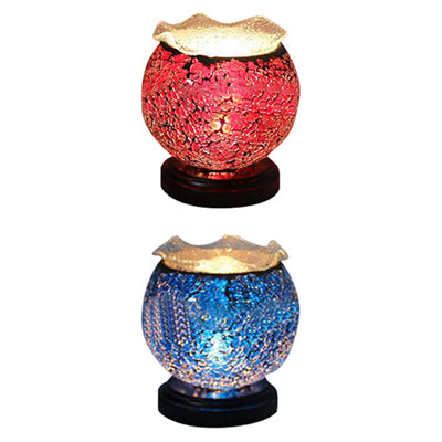 EmberGlow | Krakeleret Glas Bordlampe