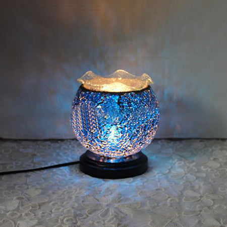 EmberGlow | Krakeleret Glas Bordlampe