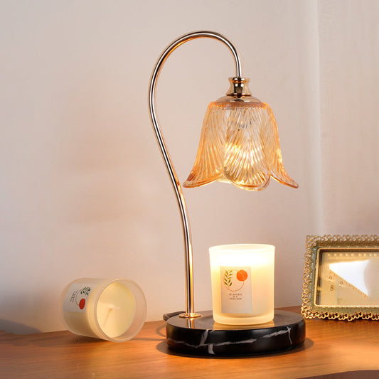 CrystalPetal | Elegant Glasblomst Lampe