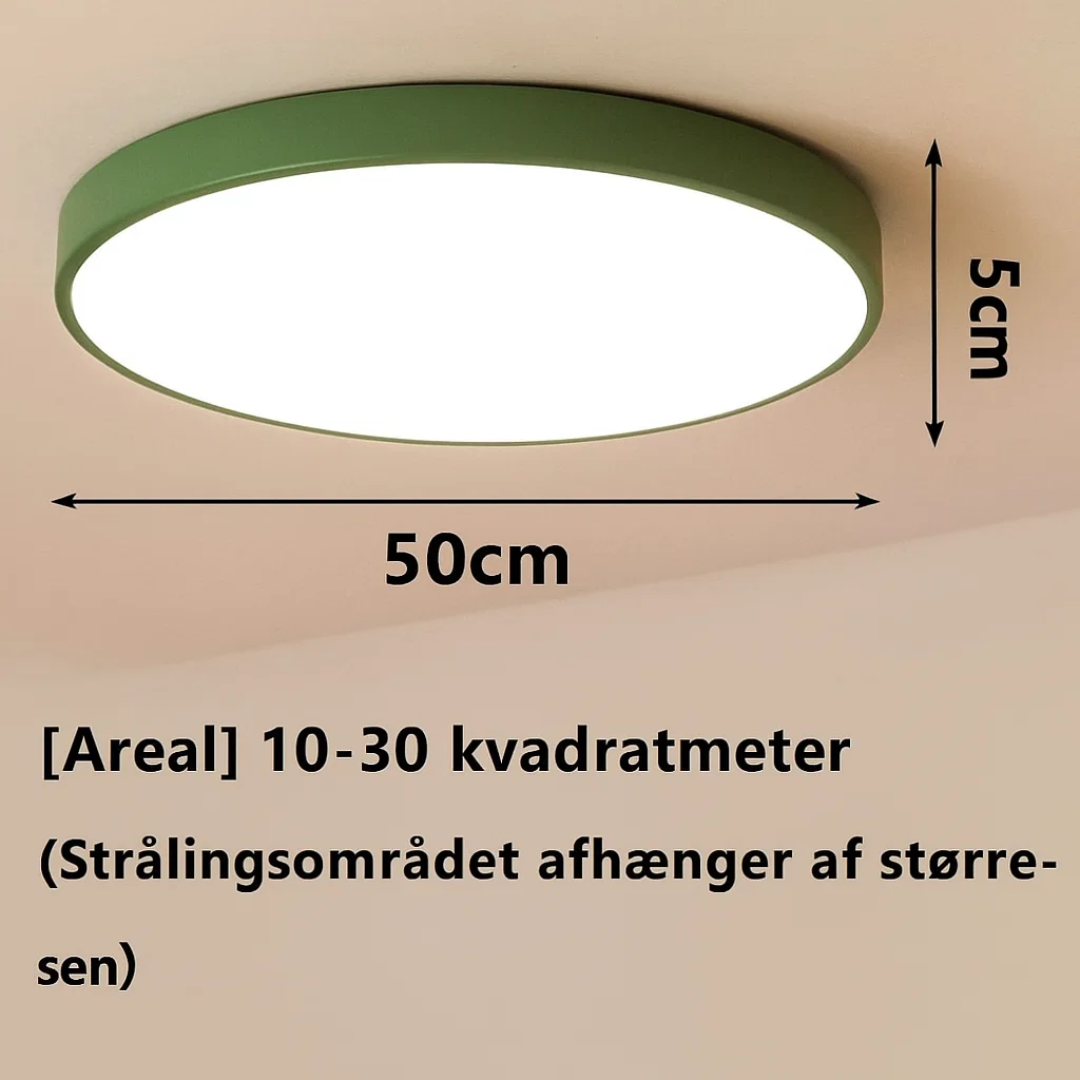 PastelRing | Rund Ultra-Flad LED Loftlampe til Moderne Indendørs Belysning