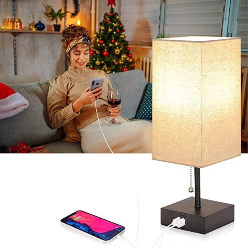 CozyGlow | Bordlampe med Dobbelt USB-Port