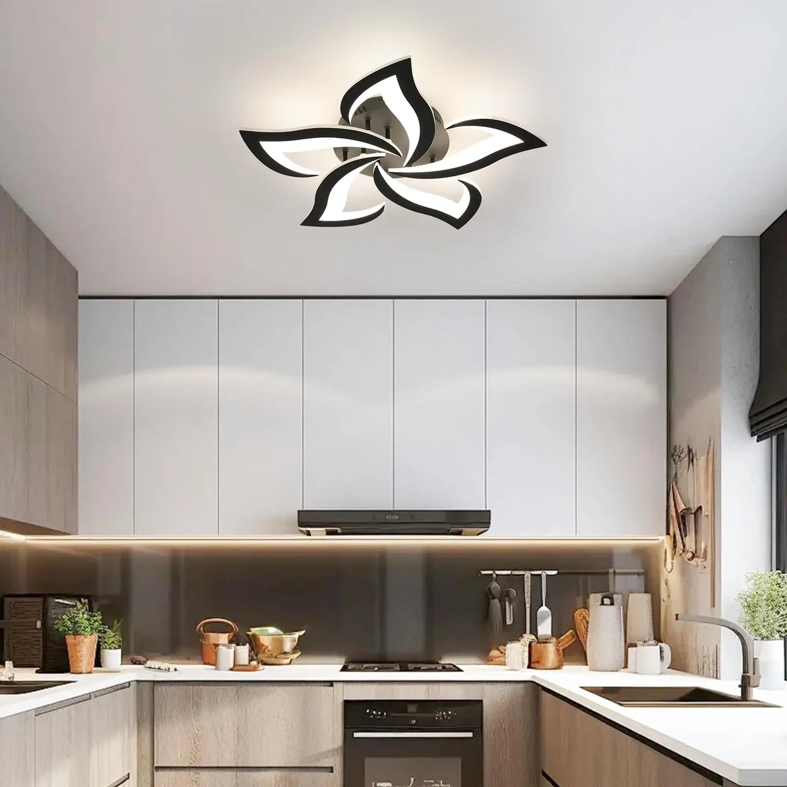 AcrylicGleam | Moderne loftlampe med fjernbetjening og LED-lys