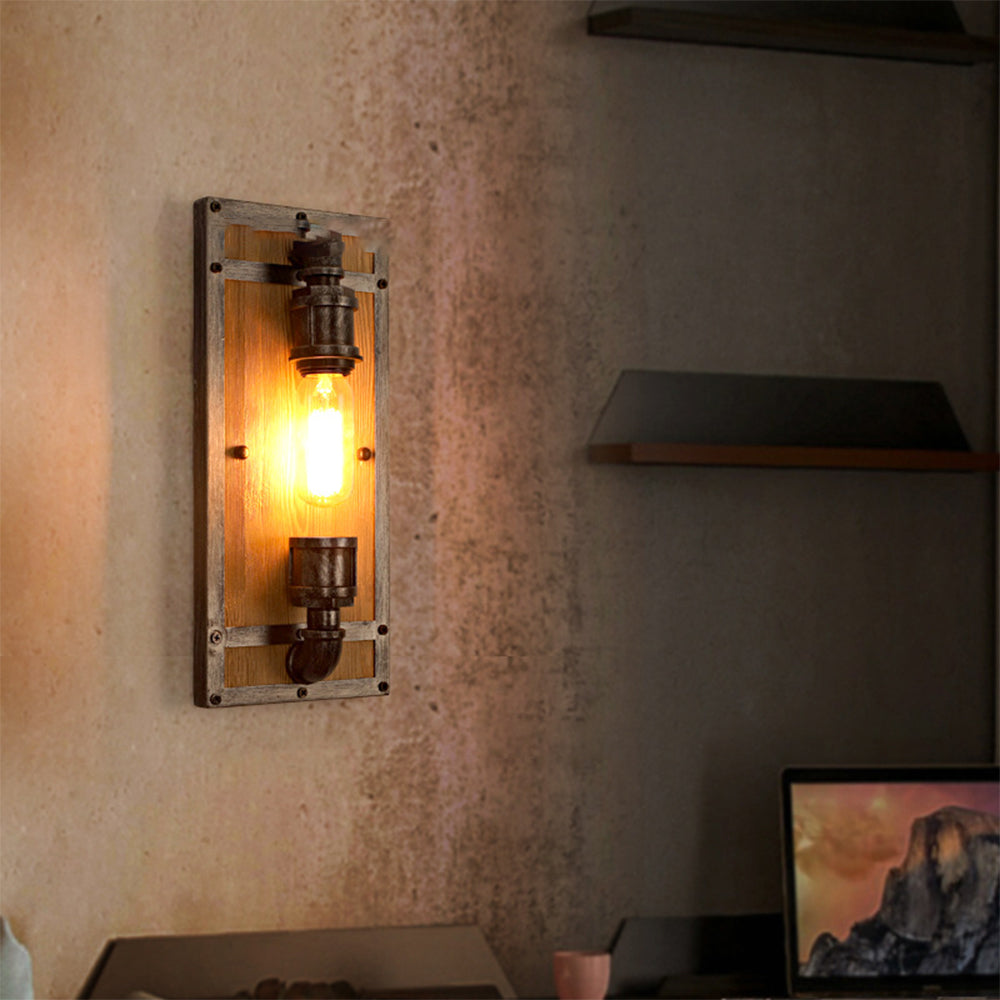 TimberBeam | Retro Industriel Væglampe