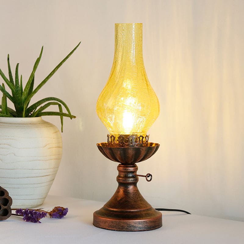 AmberLite | Vintage Krakelé Glaslampe