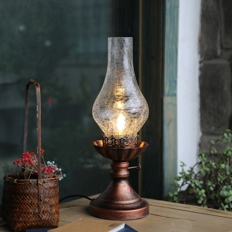 AmberLite | Vintage Krakelé Glaslampe