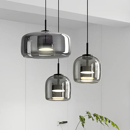 AmberSphere | Moderne loftlampe i glas med varmt LED-lys