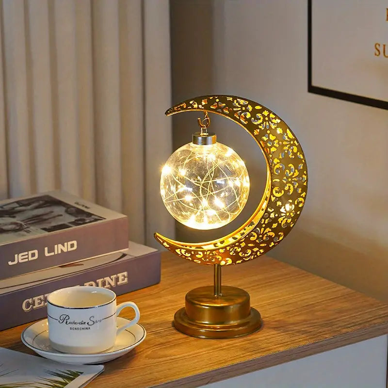 AuraGlow™ | Kreativ & Luksus Månebordlampe1