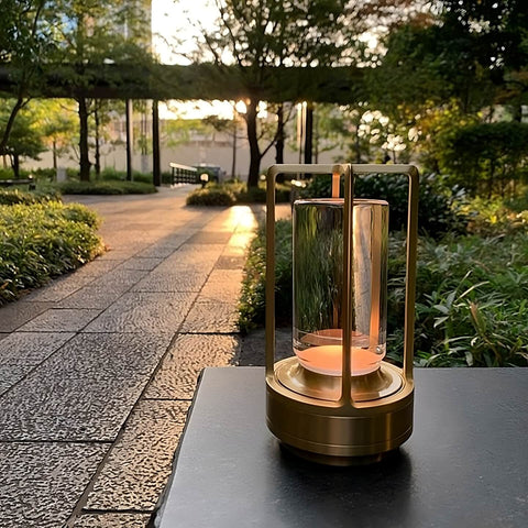 Auralight | Trådløs bordlampe med krystalglas og touchfunktion