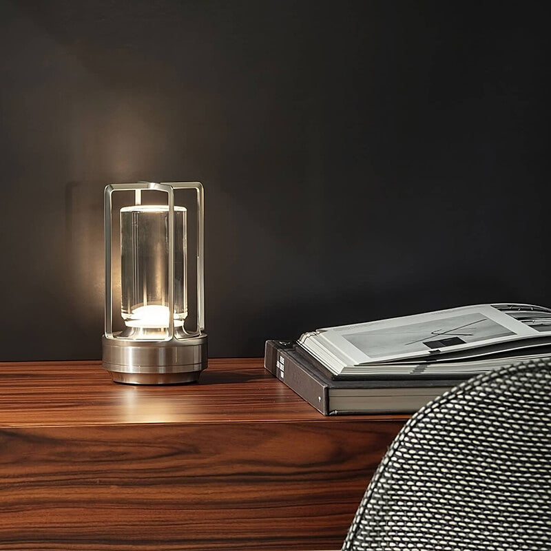 Auralight | Trådløs bordlampe med krystalglas og touchfunktion
