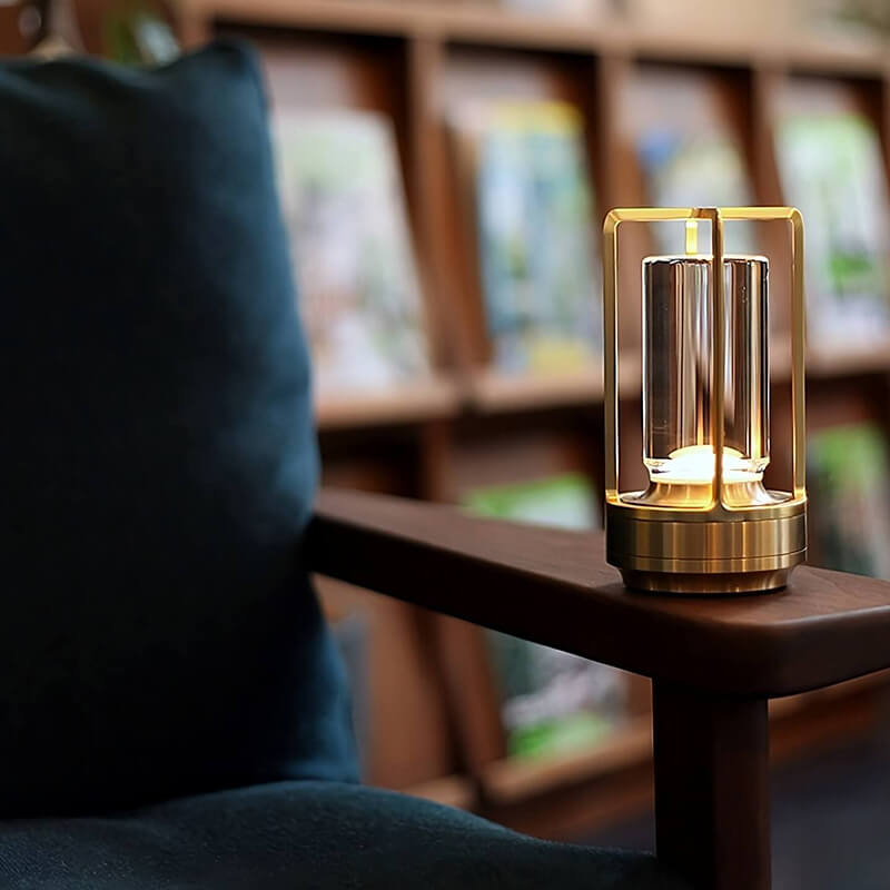 Auralight | Trådløs bordlampe med krystalglas og touchfunktion