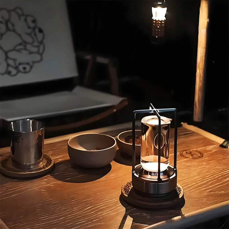 Auralight | Trådløs bordlampe med krystalglas og touchfunktion
