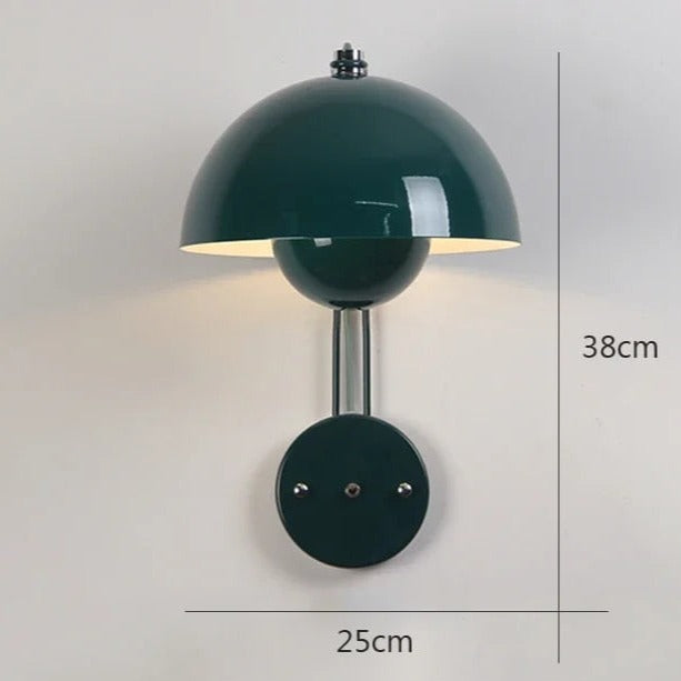 AuroraGlow | LED Mushroom Væglampe med Blomsterknopdesign og Nem Installation