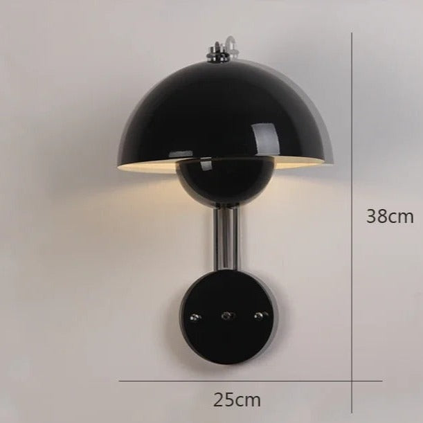 AuroraGlow | LED Mushroom Væglampe med Blomsterknopdesign og Nem Installation
