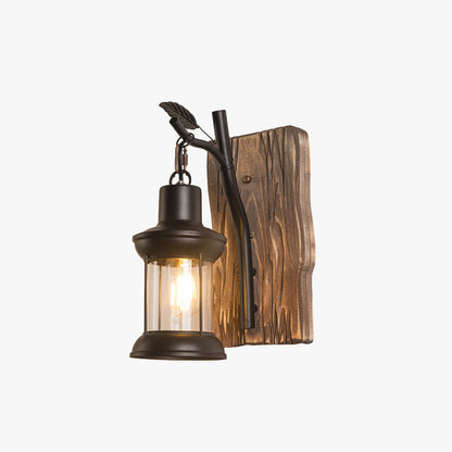 TimberFlame | Rustik Vintage Væglampe