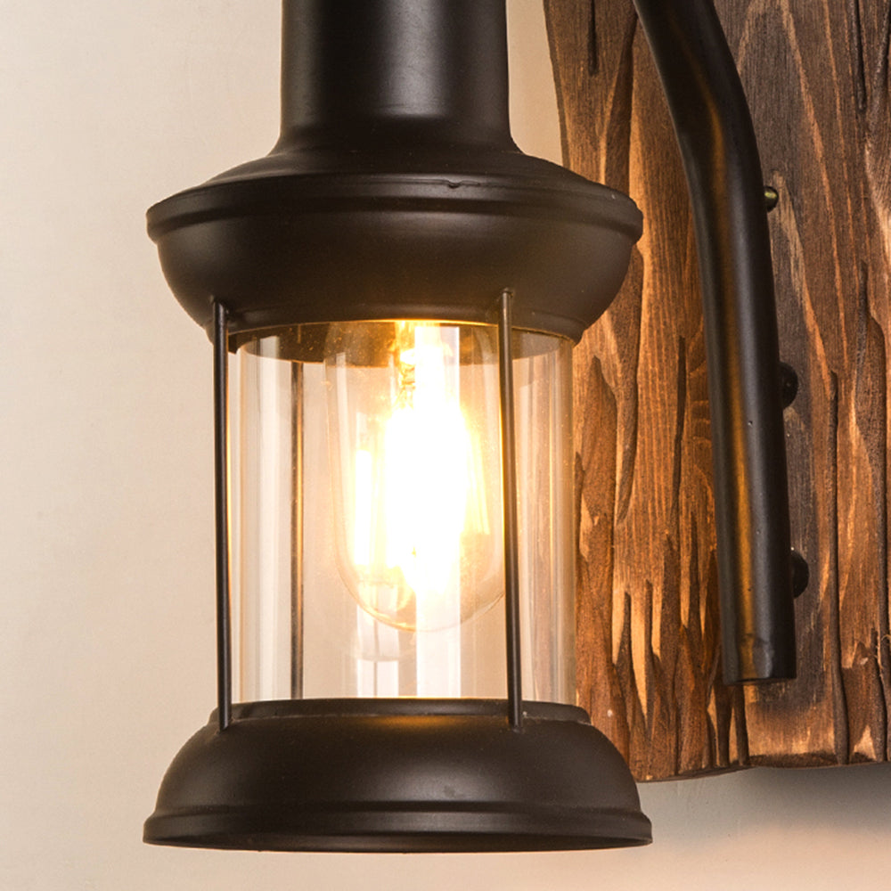 TimberFlame | Rustik Vintage Væglampe
