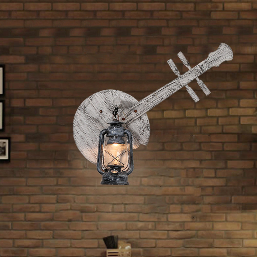 GuitarGlow | Vintage Guitar Væglampe