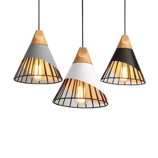 WoodLight | Moderne Træ og Metal Hængelampe