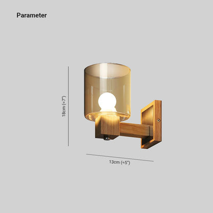 AmberBeam | Varm Træ & Glas Væglampe