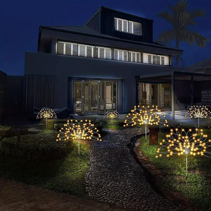 BloomLights | Solcelledrevet udendørslampe med dekorativt fyrværkeridesign