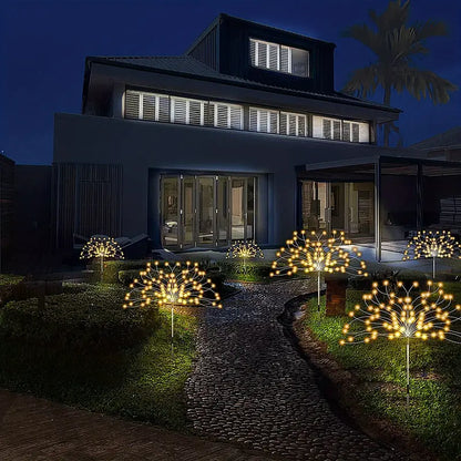 BloomLights | Solcelledrevet udendørslampe med dekorativt fyrværkeridesign