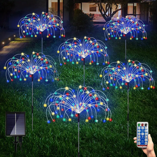 BloomLights | Solcelledrevet udendørslampe med dekorativt fyrværkeridesign