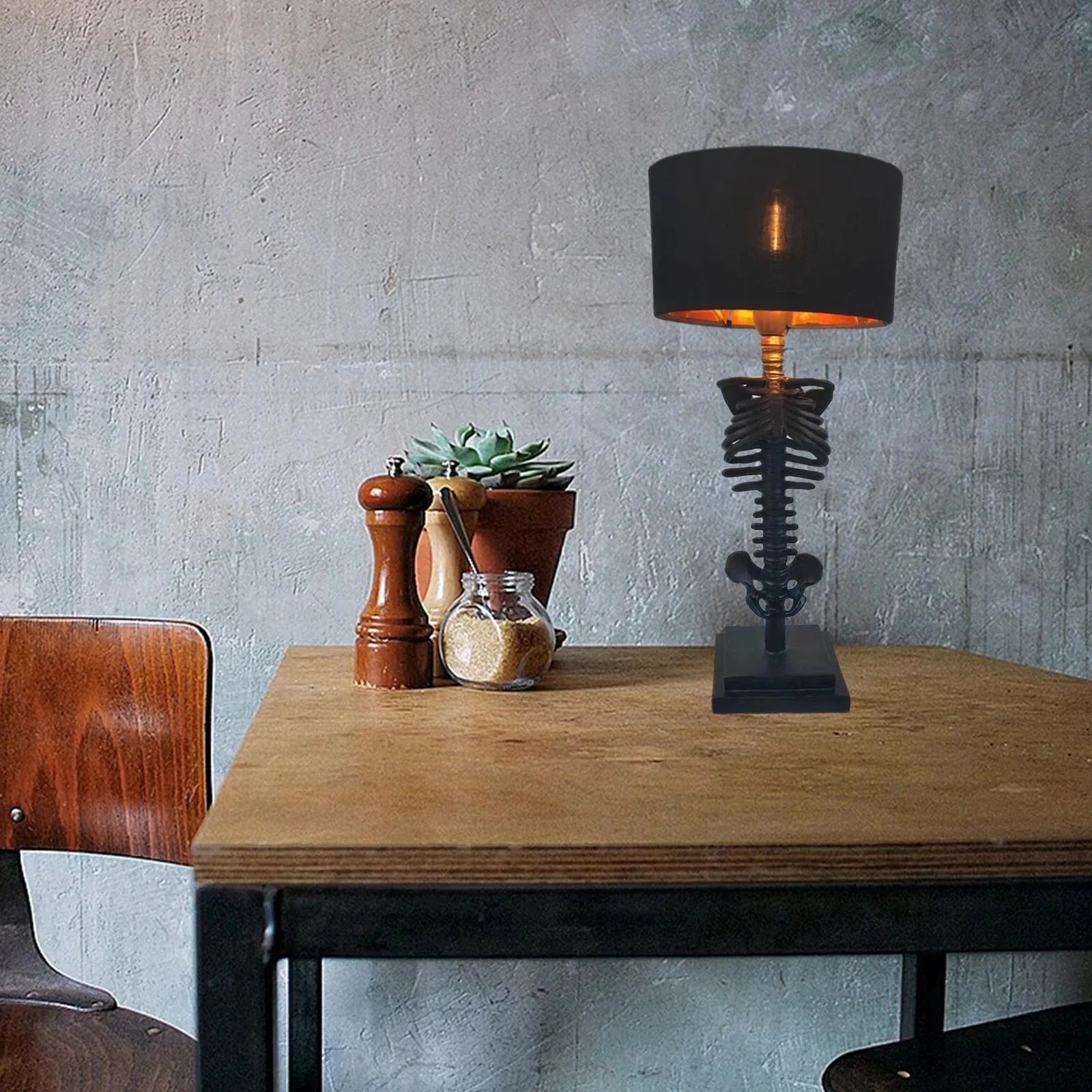 BoneGlow | Vintage Skelet Bordlampe