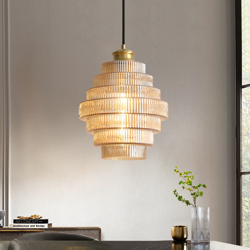 BrassCharm | Elegant Glasflaske Lampe