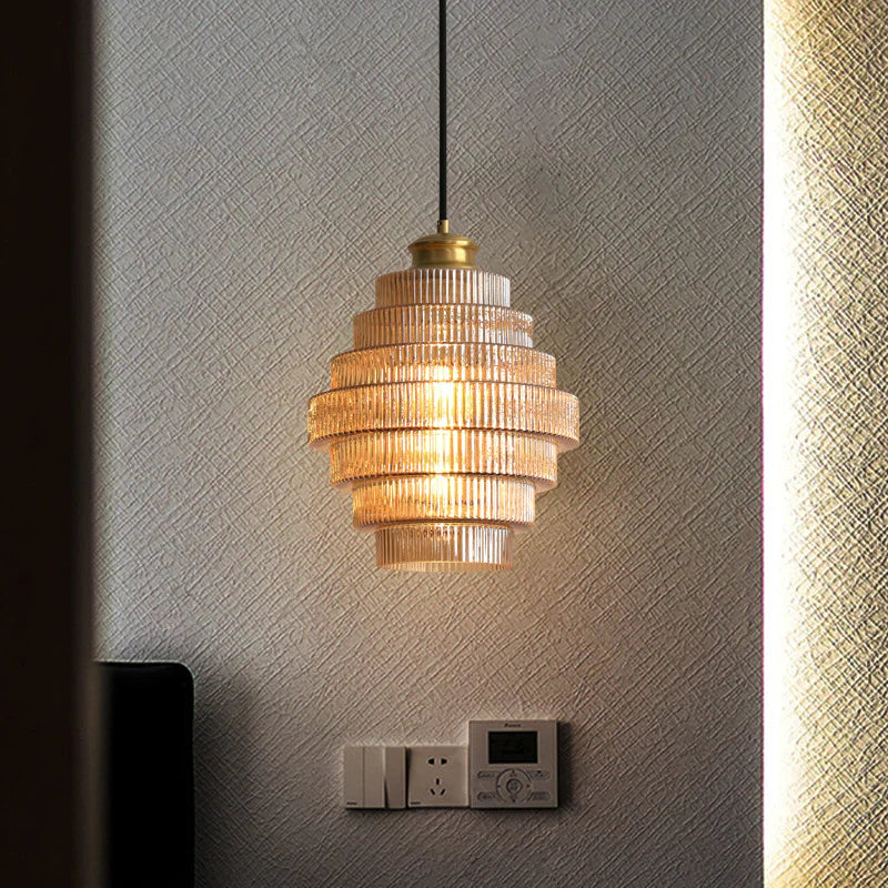 BrassCharm | Elegant Glasflaske Lampe