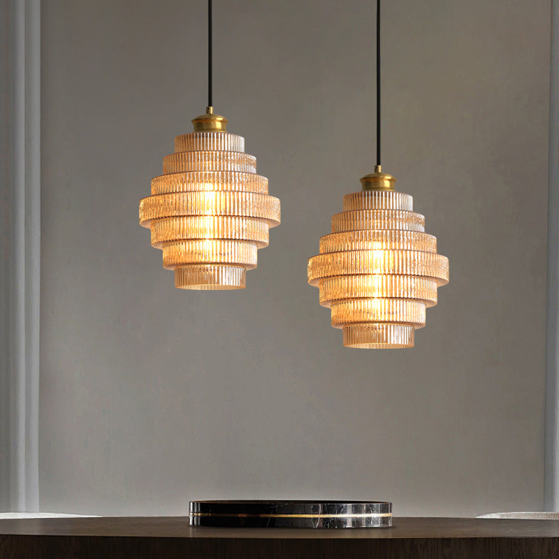 BrassCharm | Elegant Glasflaske Lampe