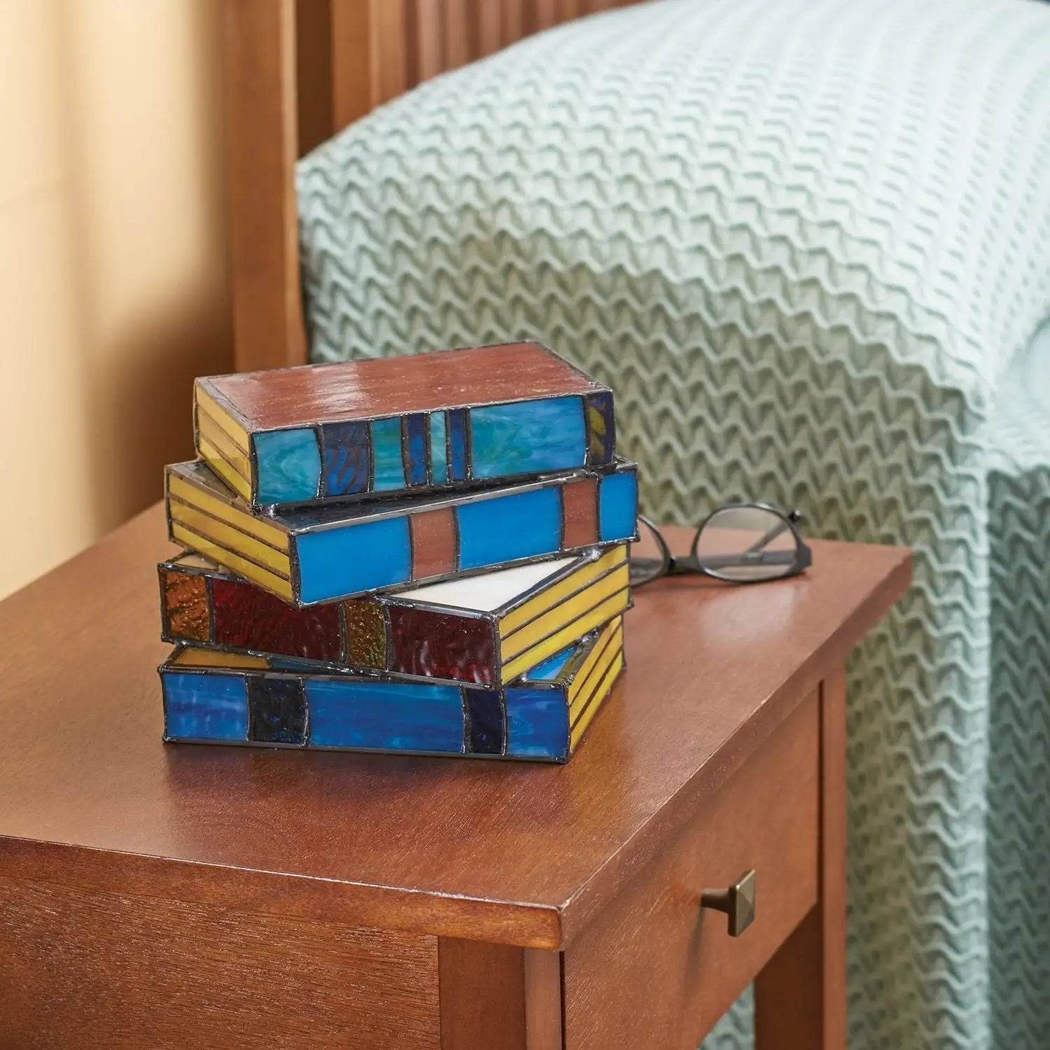 BrightStacks | Farverig Glas Bogreol Lampe