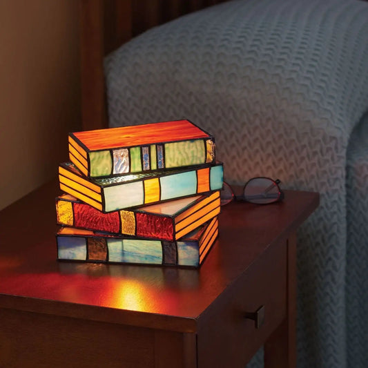 BrightStacks | Farverig Glas Bogreol Lampe