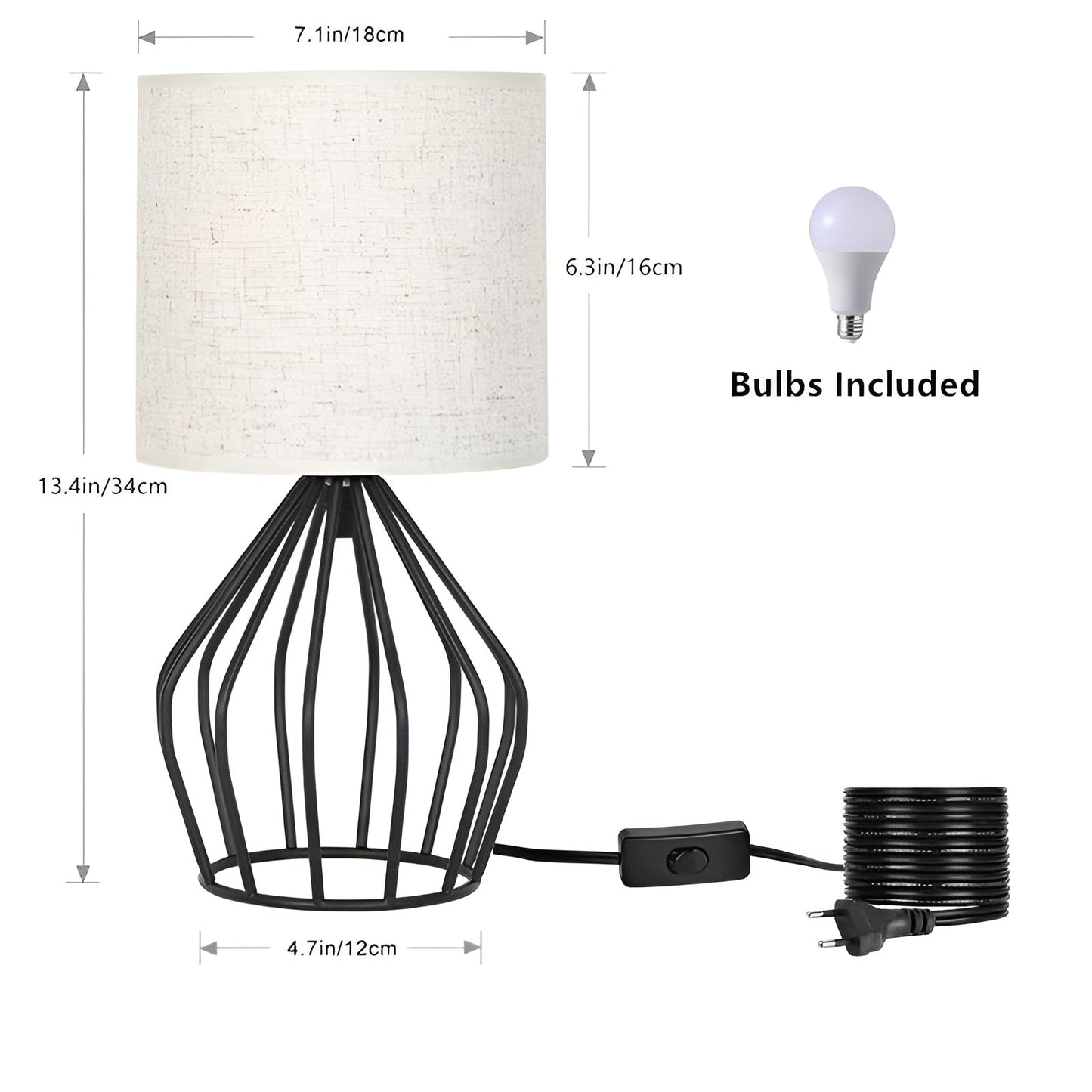 CageCraft | Stilfuld Metal Bordlampe