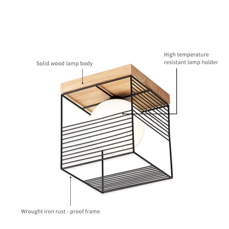 CageGlow | Moderne Firkantet Loftlampe