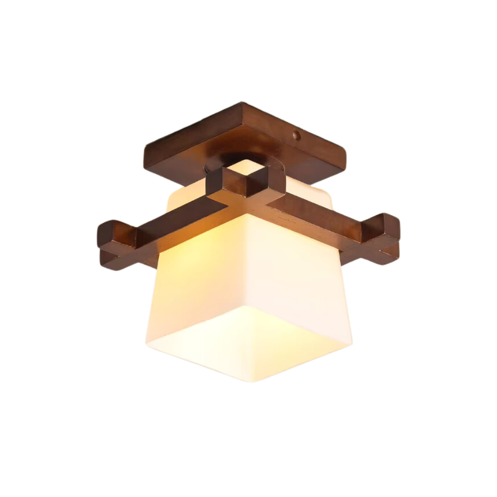 CedarShine | Minimalistisk Japansk Loftlampe