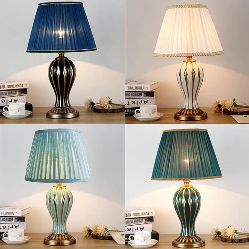 CeramicGlow | Klassisk Bordlampe i Antik Design