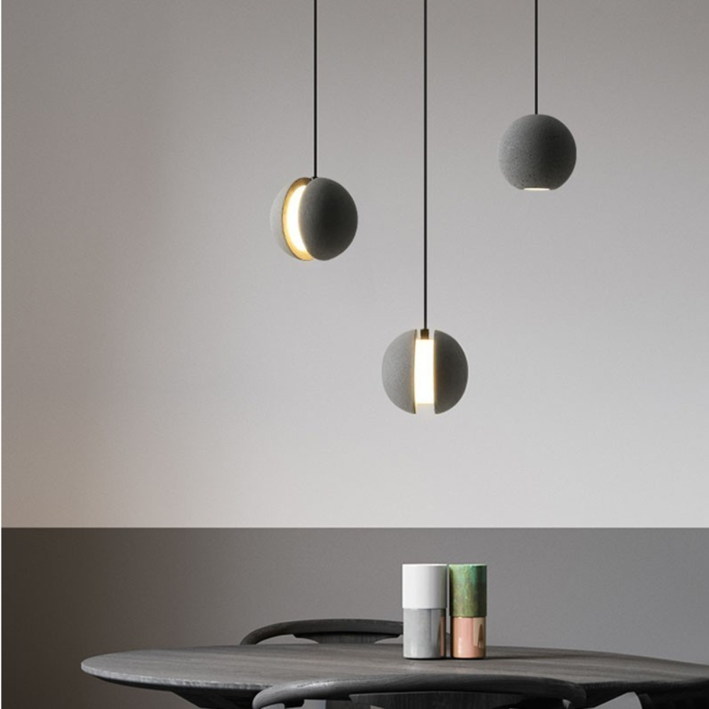 CosmicOrb | Himmelsk Beton Lysekrone