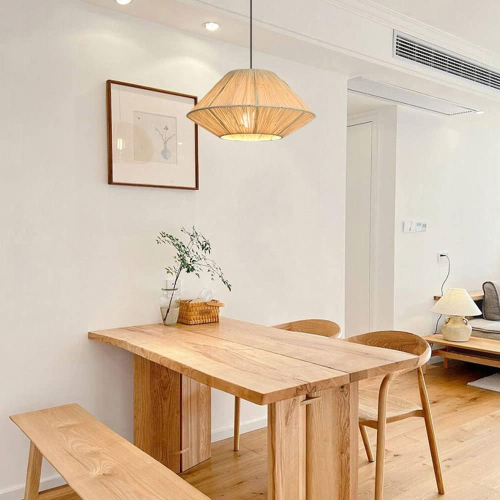 CottageCharm | Rustik Vævet Loftlampe