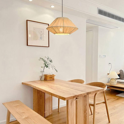 CottageCharm | Rustik Vævet Loftlampe