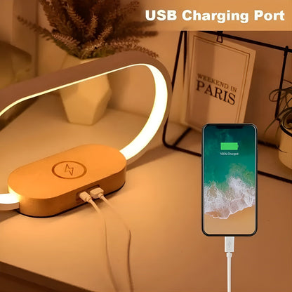 CrescentCharge | Chic Lampe med Trådløs Opladning